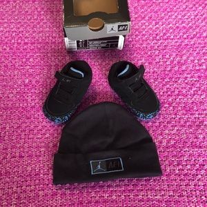 Jordan af-1 (Air Force 1) size 2c with hat